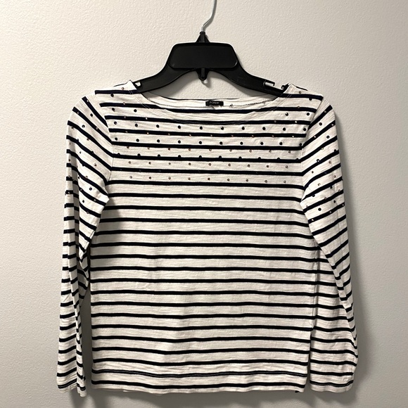J. Crew Embellished Tee - Picture 1 of 5